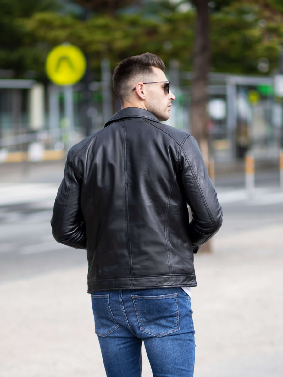 ROMAN BLACK LEATHER JACKET
