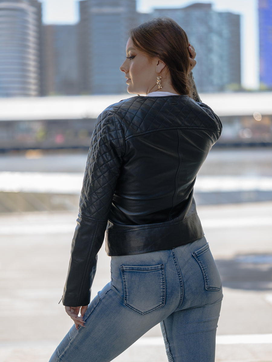 ZENAIDA BLACK LEATHER JACKET
