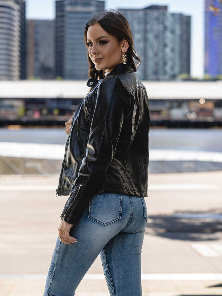 VALENCIA BROWN LEATHER JACKET