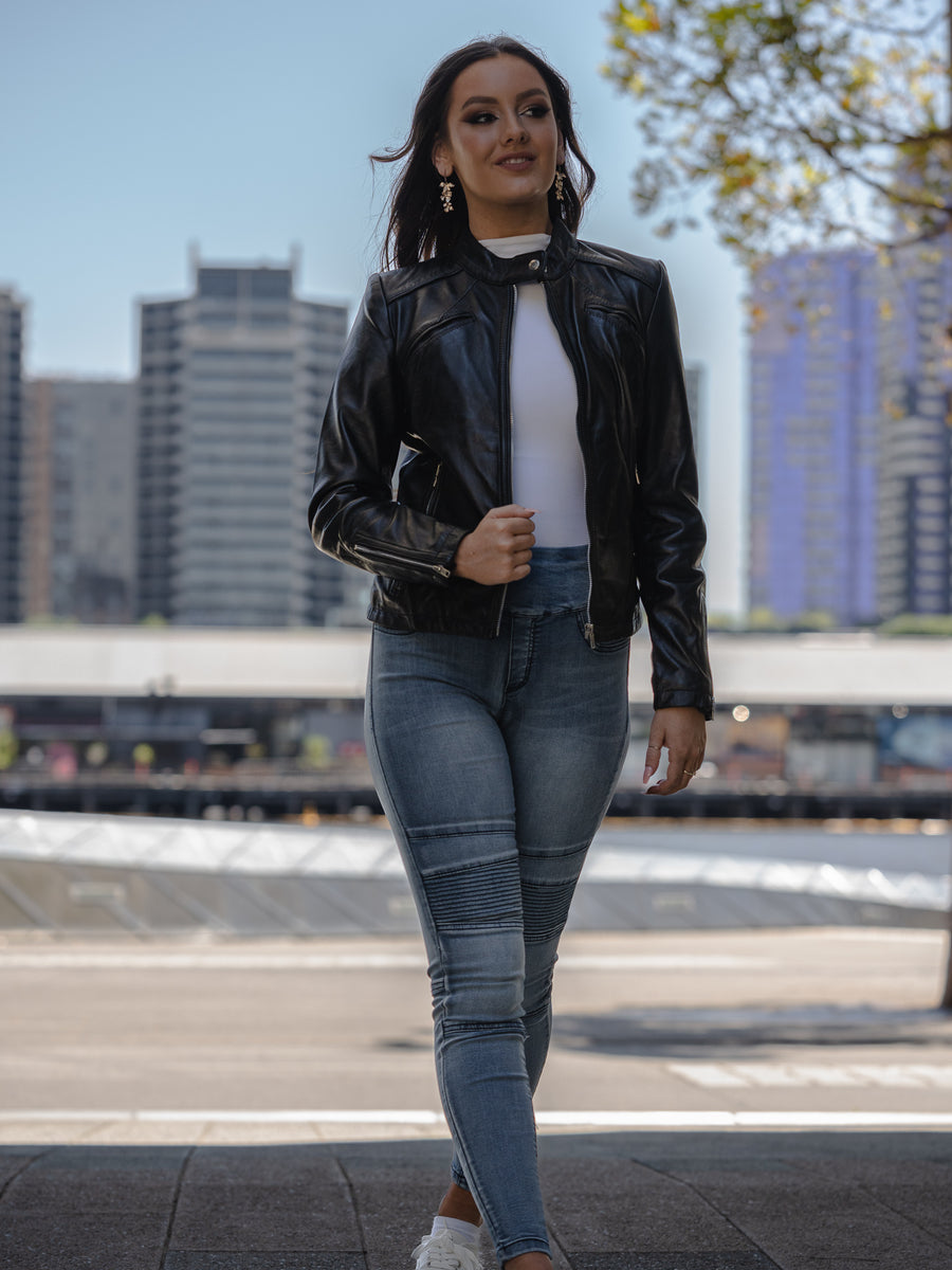 VALENCIA BROWN LEATHER JACKET