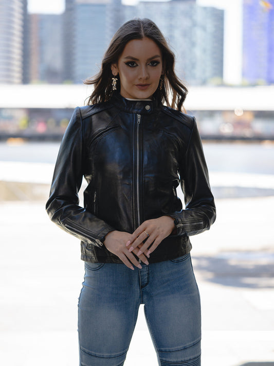 VALENCIA BROWN LEATHER JACKET