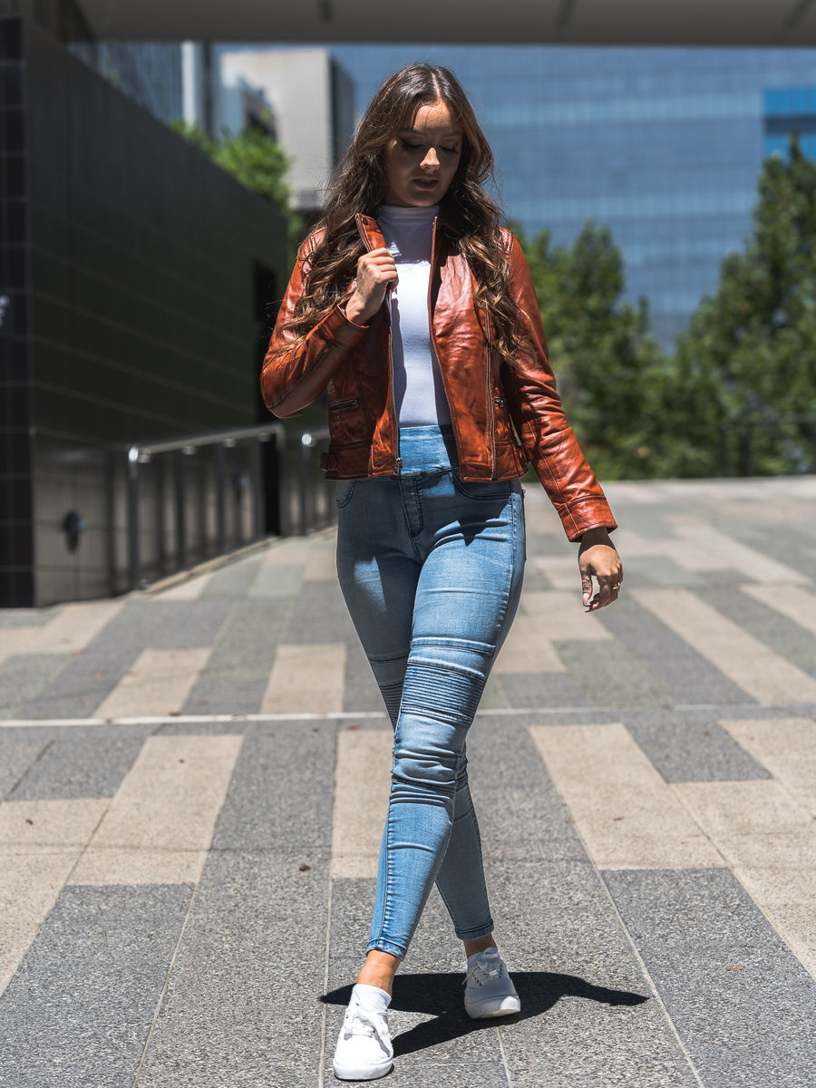 KIRAZ TANNED LEATHER JACKET