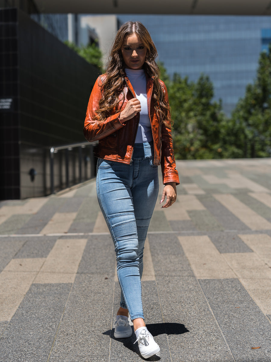 KIRAZ TANNED LEATHER JACKET