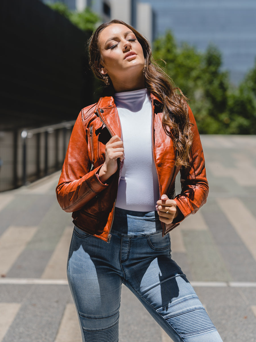 KIRAZ TANNED LEATHER JACKET