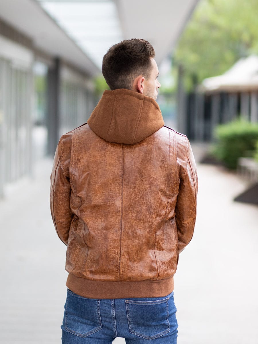ARLO HOOD LEATHER JACKET