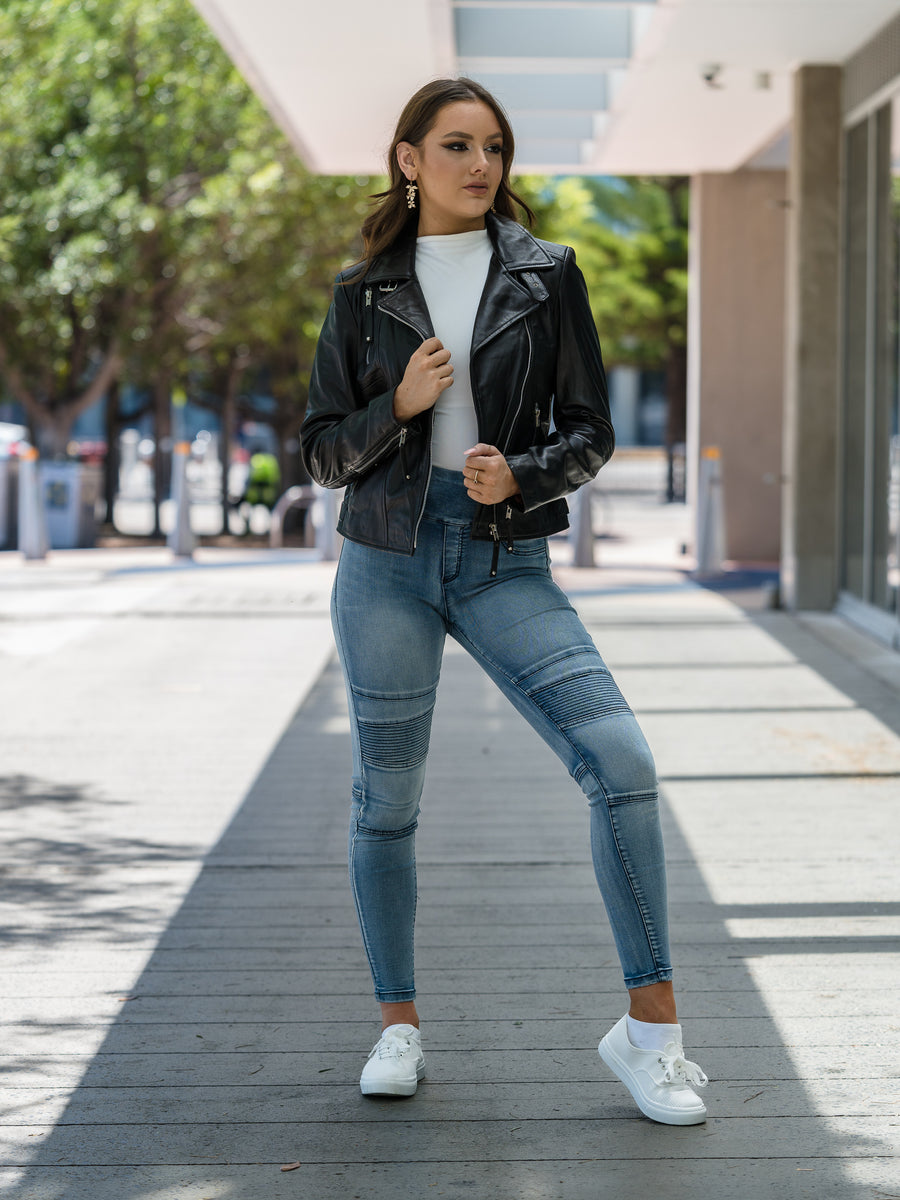 HARLOW BLACK LEATHER JACKET