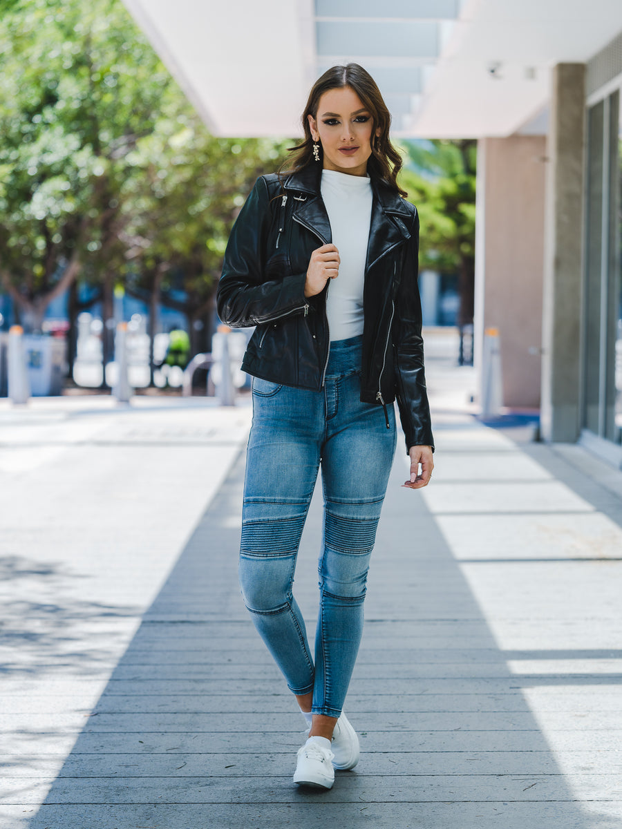 HARLOW BLACK LEATHER JACKET