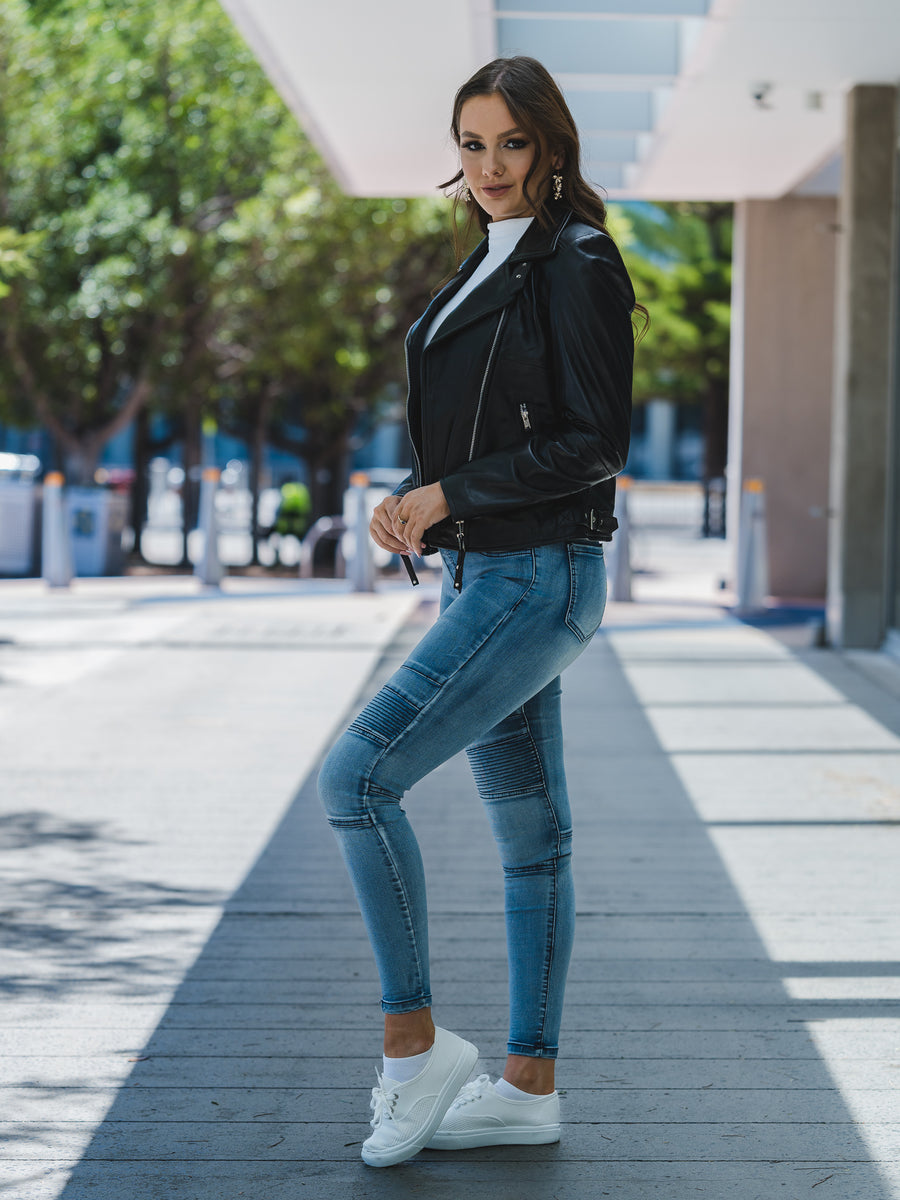 HARLOW BLACK LEATHER JACKET