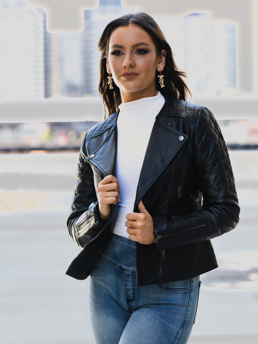 ZENAIDA BLACK LEATHER JACKET