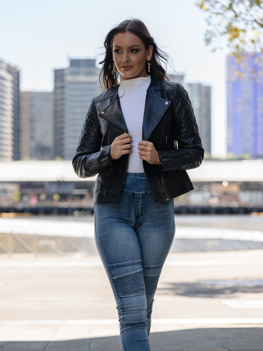 ZENAIDA BLACK LEATHER JACKET