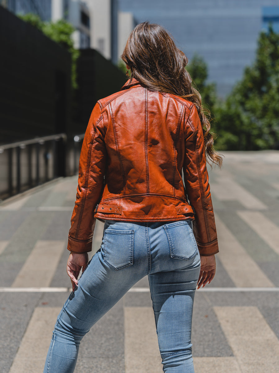 KIRAZ TANNED LEATHER JACKET