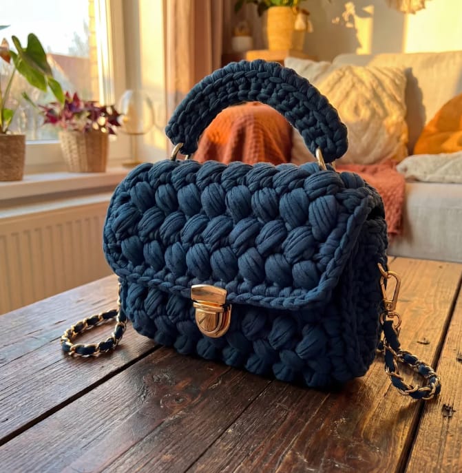 Handmade Crochet Knitted Bag